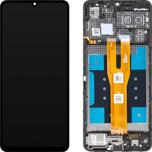 Display mit Touchscreen für Samsung Galaxy A06 A065, mit Rahmen, Schwarz, Service Pack GH81-26440A