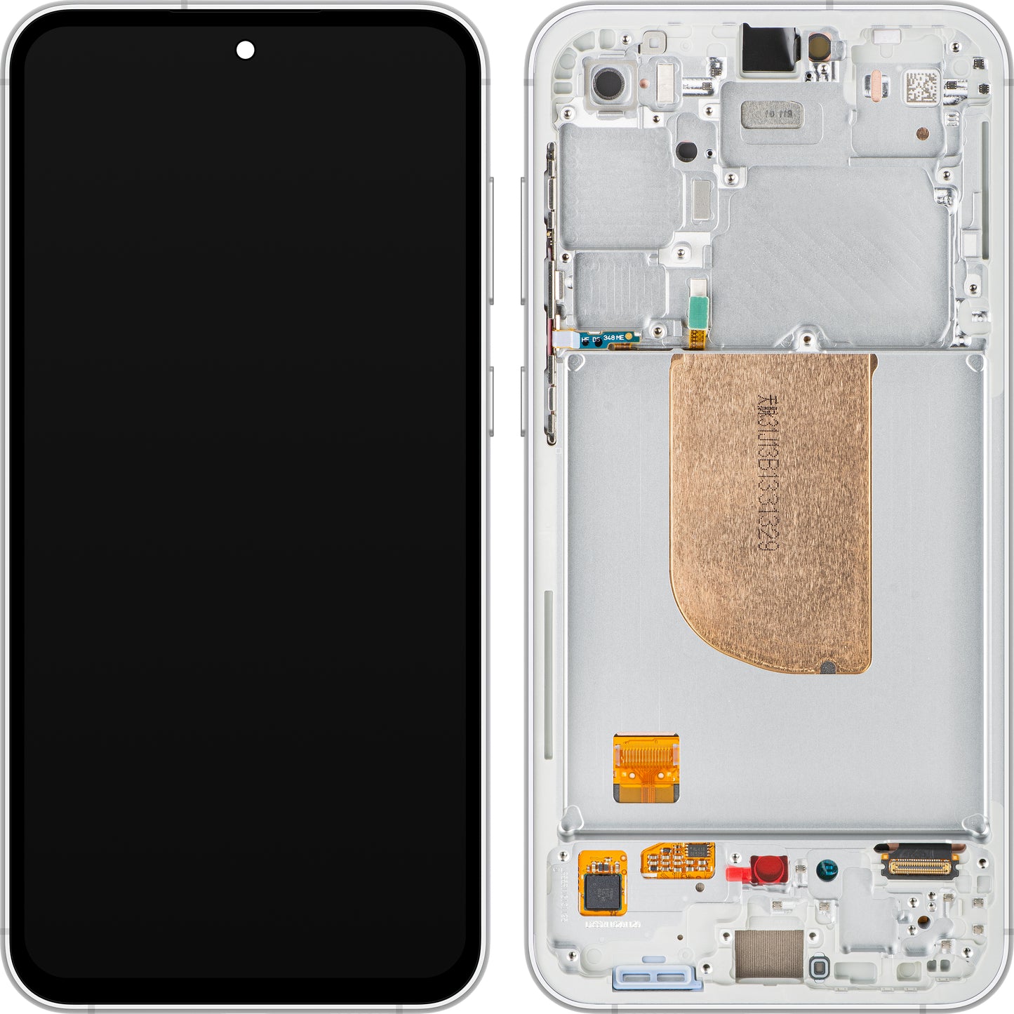 Samsung Galaxy Galaxy S23 FE S711 Écran tactile avec cadre, blanc (crème), Service Pack GH82-32854B 