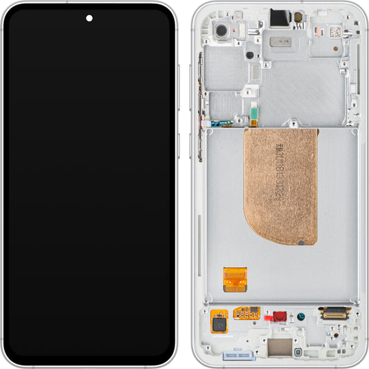 Samsung Galaxy Galaxy S23 FE S711 Écran tactile avec cadre, blanc (crème), Service Pack GH82-32854B 