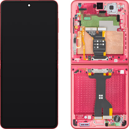 Samsung Galaxy Z Flip7 F766 Touchscreen-Display mit Rahmen, Sub Inner, Koralle (Korallenrot), Service Pack GH82-37581D