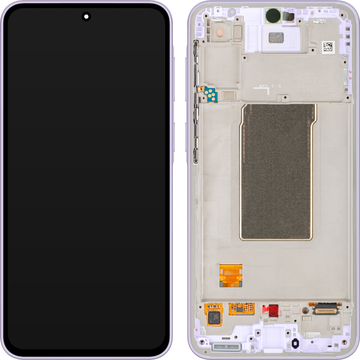 Écran avec écran tactile Samsung Galaxy A37 5G, avec cadre, violet (violet clair), pack de service GH82-39232D