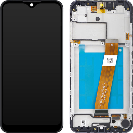 Samsung Galaxy A01 A015 Display with Touchscreen, with Frame, European Version, Black, Service Pack GH81-18209A