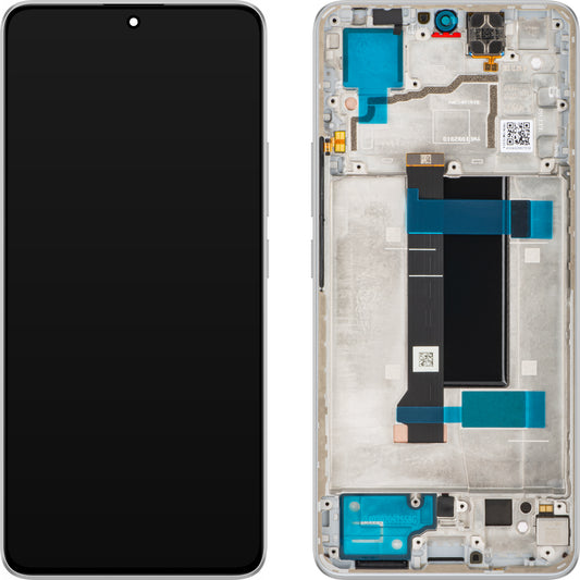 Écran avec Touchscreen Xiaomi Poco X6 / Redmi Note 13 Pro 5G, avec Cadre, Blanc, Service Pack 560001N16P00