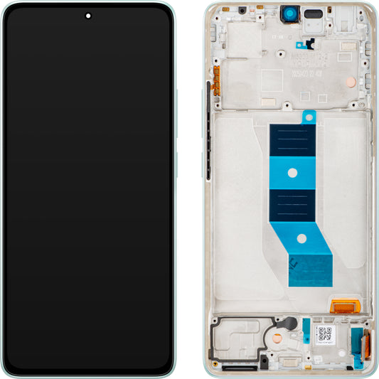 Écran tactile Xiaomi Redmi Note 14 5G, avec cadre, Vert (Coral Green), Service Pack 56001800O1700