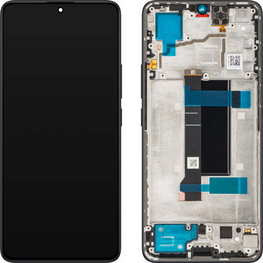 Display mit Touchscreen Xiaomi Poco X6, mit Rahmen, Schwarz, Service Pack 560003N16P00