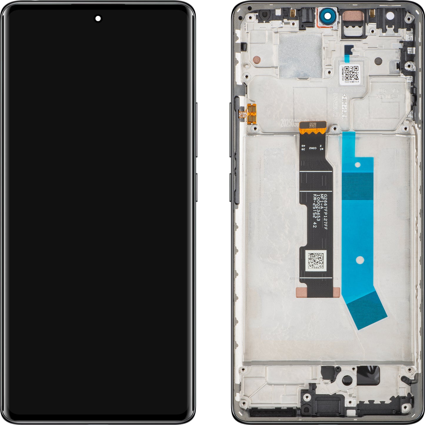 Écran tactile Xiaomi Redmi Note 14 Pro 4G, avec cadre, Noir (Midnight Black), Pack de service 560003000O600