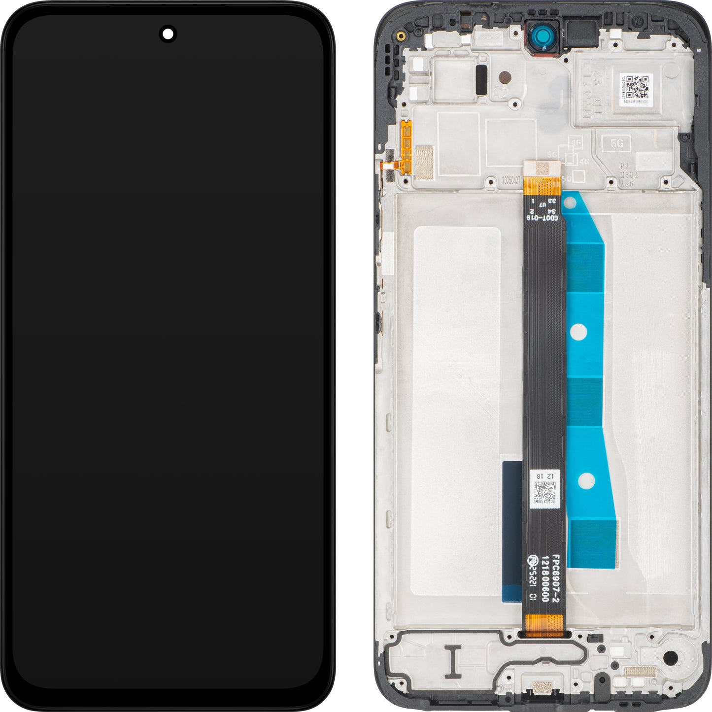 Écran avec Touchscreen Xiaomi Poco M7 4G / Redmi 15 4G, avec Cadre, Version Europe, Noir, Service Pack 560001O19AP00