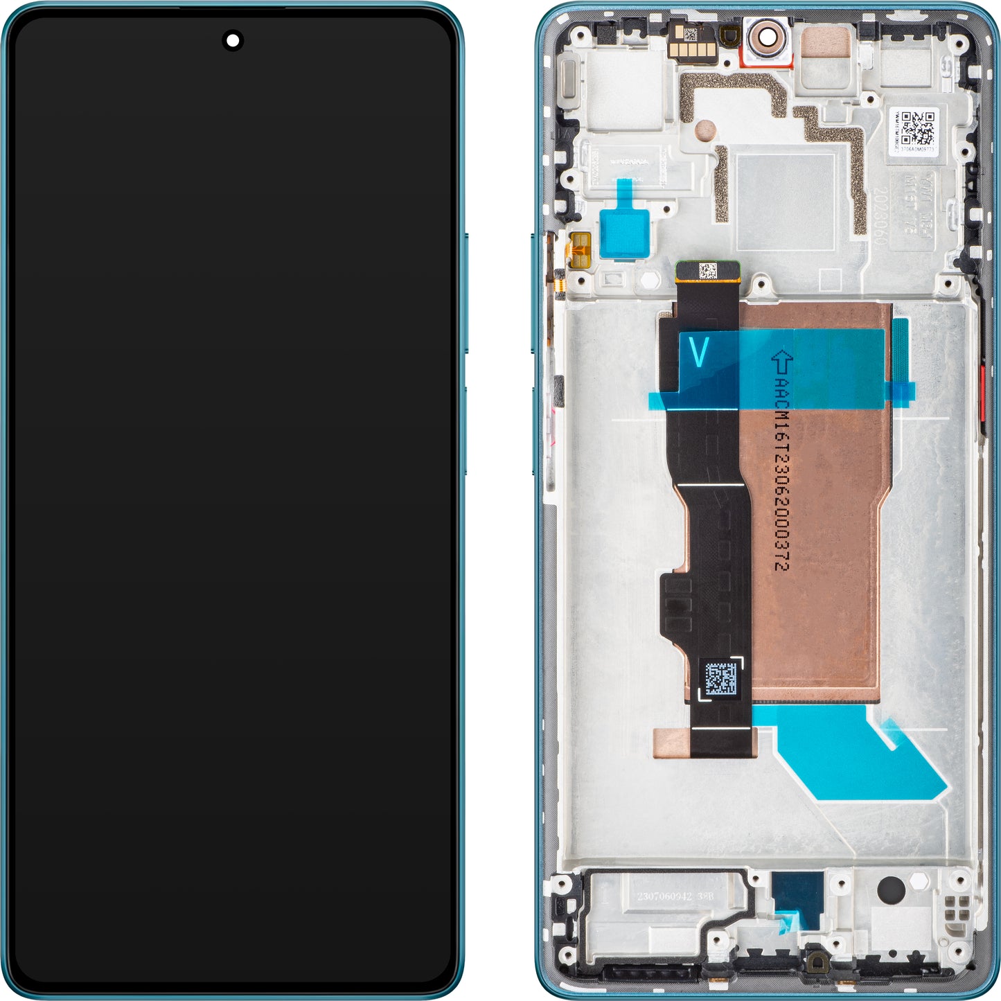 Écran tactile Xiaomi Poco F5, avec cadre, bleu, échange 560003M16T00