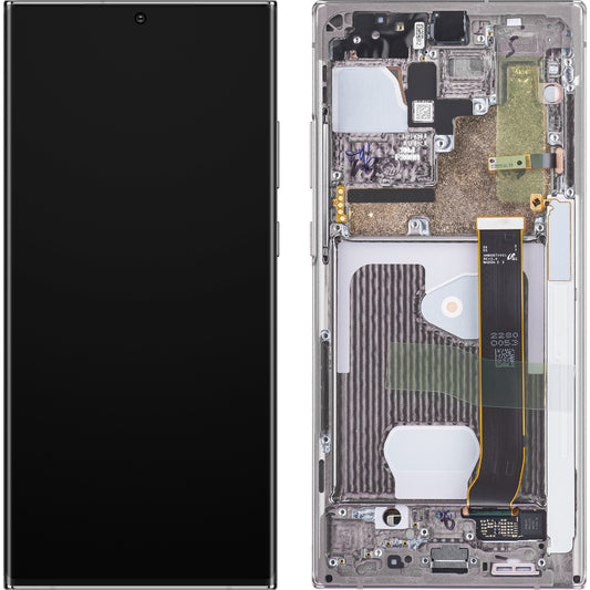 Samsung Galaxy Note 20 Ultra 5G N986 / Note 20 Ultra N985 Display with Touchscreen, with Frame, White, Service Pack GH82-23596C