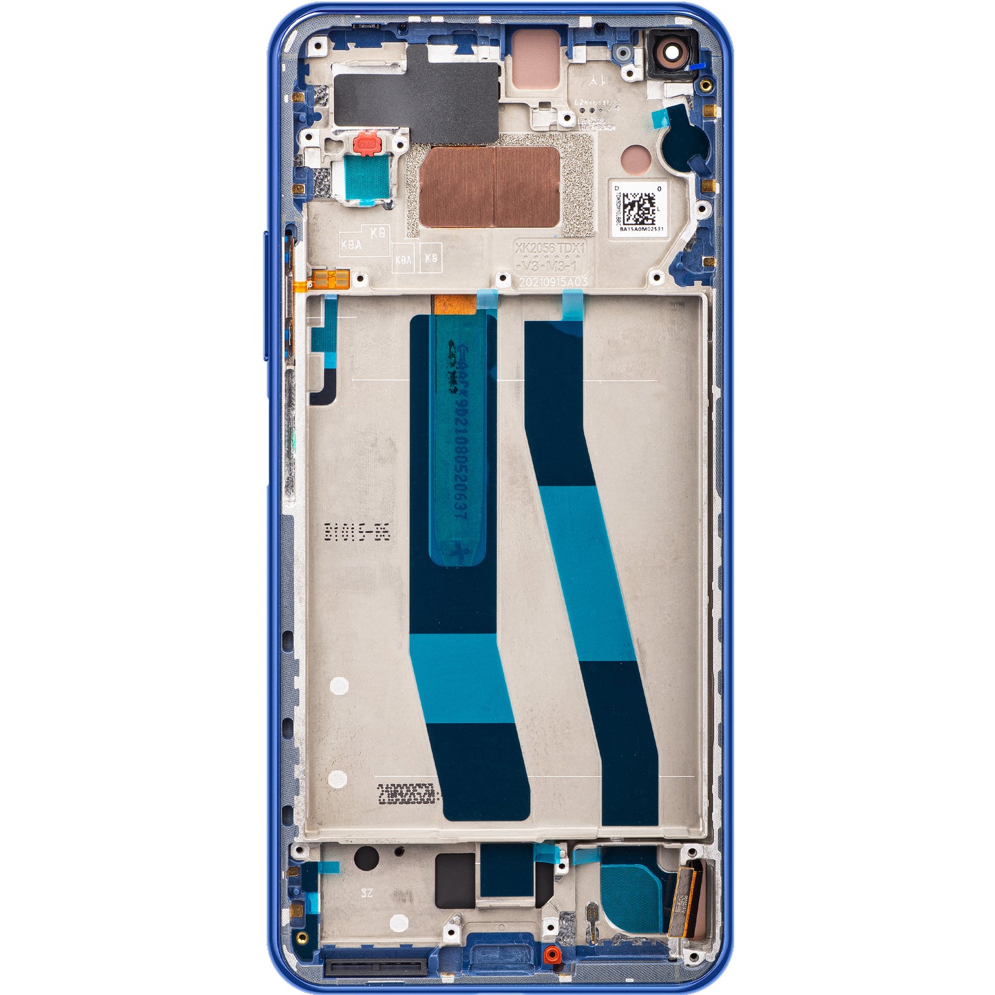 Touchscreen Display Xiaomi 11 Lite 5G NE Touchscreen, with Frame, Bubblegum Blue, Service Pack 5600050K9D00
