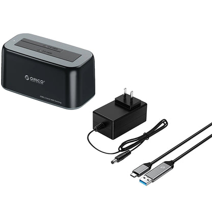 Station d'accueil Orico 6819C3 1-Drive pour HDD / SSD SATA 2,5 pouces / 3,5 pouces, Noir