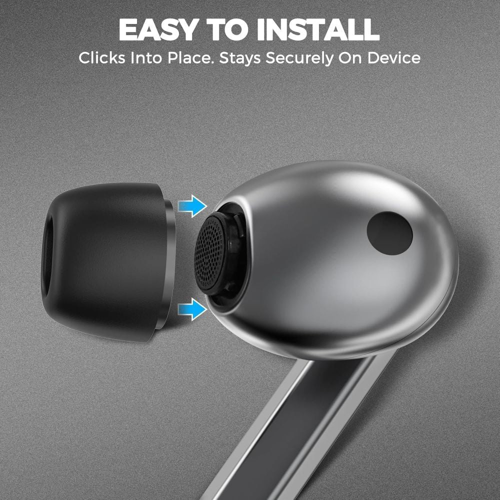 Bouchons Tech-Protect pour Samsung Galaxy Buds3 Pro, Taille S / M / L, Noirs