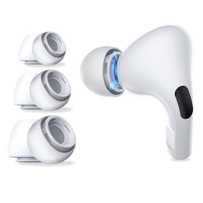 Bouchons Techsuit ET1 pour Apple AirPods Pro Series, Set de 3 pièces, Blancs