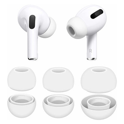 Bouchons Techsuit ET1 pour Apple AirPods Pro Series, Set de 3 pièces, Blancs