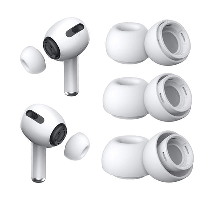 Bouchons Techsuit ET1 pour Apple AirPods Pro Series, Set de 3 pièces, Blancs
