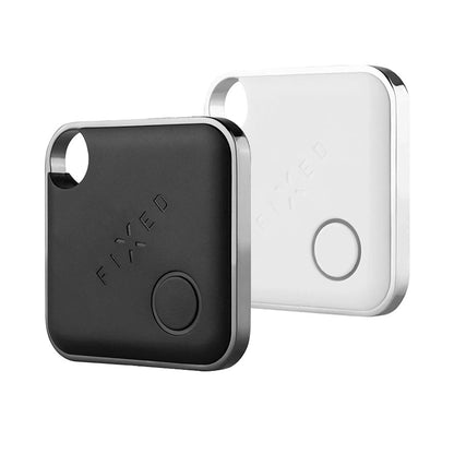 Fixed SmartTag Duo für iOS, Set 2 Stück, Weiß / Schwarz