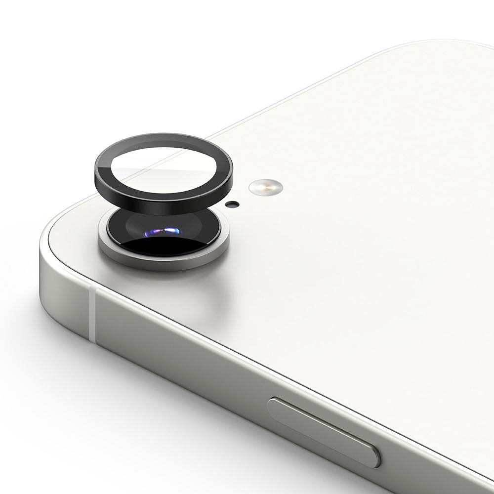 Film de protection Ringke pour caméra arrière Apple iPhone 16e, Verre Trempé, Lot de 2 pièces, Noir