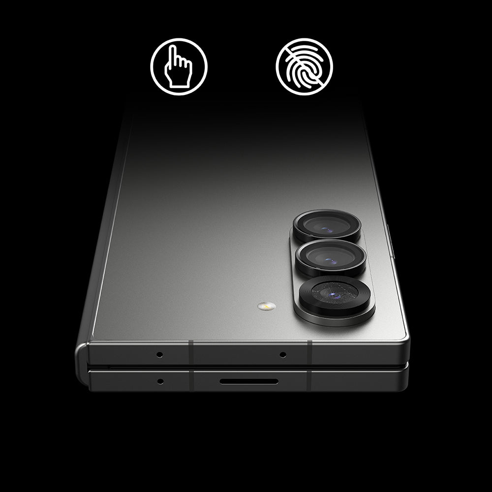 Film de protection pour caméra arrière Ringke pour Samsung Galaxy Z Fold6 F956, Verre trempé, Lot de 2 pièces, Noir