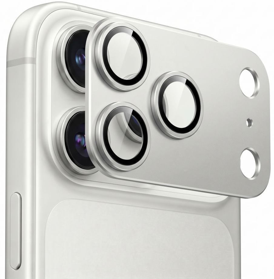 Schutzfolie für die Rückkamera Tech-Protect CamFull Fit+ für Apple iPhone 18 Pro Max, gehärtetes Glas, silberfarben