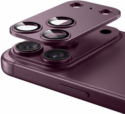 Film de protection pour caméra arrière Tech-Protect CamFull Fit+ pour Apple iPhone 18 Pro Max, Verre trempé, Bordeaux