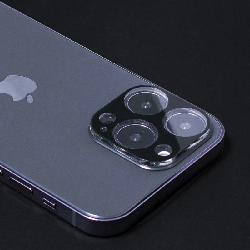 Film de protection Caméra Arrière WZK pour Apple iPhone 17 Pro Max, Verre Trempé, Set 2 pièces, Noir