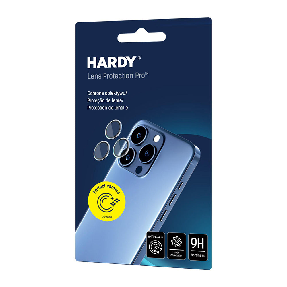 Film de protection pour caméra arrière 3MK Hardy Protection Pro pour Apple iPhone 17 Pro Max / 17 Pro, Verre Trempé, Bleu.