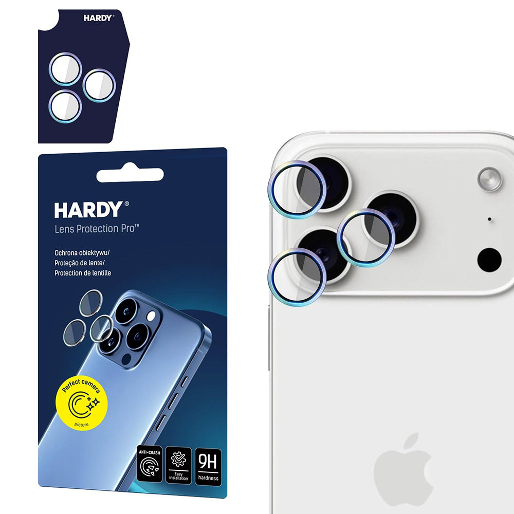 Back Camera Protective Film 3MK Hardy Protection Pro for Apple iPhone 17 Pro Max / 17 Pro, Tempered Glass, Multicolor