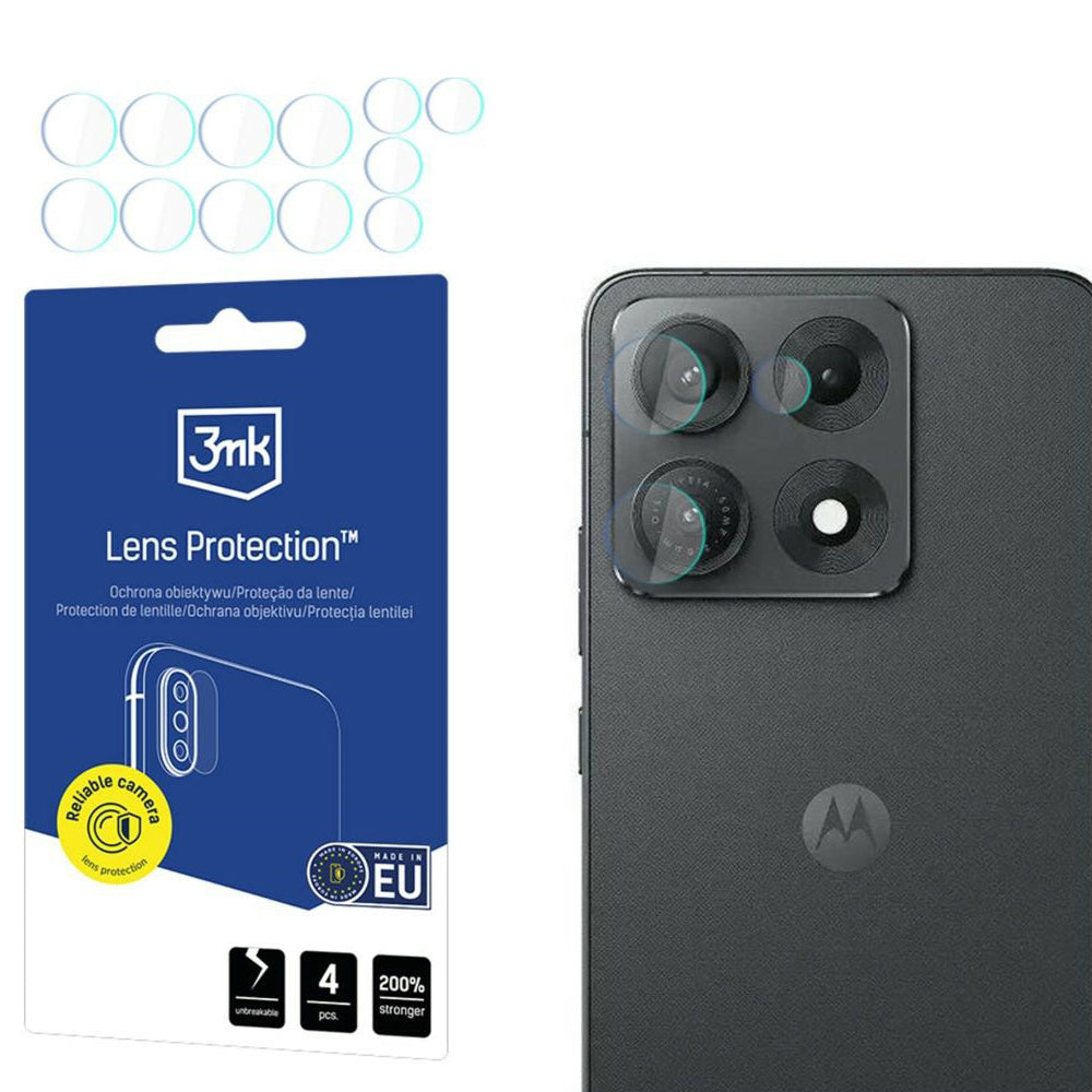 3MK Protection Rückkamera-Schutzfolie für Motorola Edge 70 Max, gehärtetes Glas, 4er-Set, transparent