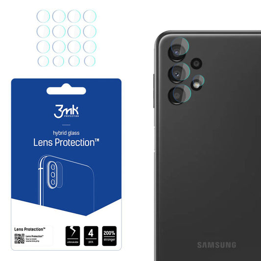 3MK Schutzfolie für die Rückkamera des Samsung Galaxy A13 A135, Flexibles Glas, 4er-Set, Transparent