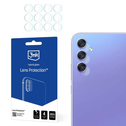 3MK Schutzfolie für die Rückkamera für Samsung Galaxy A55 5G A556 / A35 5G A356, Flexibles Glas, 4er-Set, Transparent