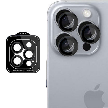 3MK Protection Pro Rückkamera-Schutzfolie für Apple iPhone 16 Pro Max / 16 Pro, gehärtetes Glas, schwarz