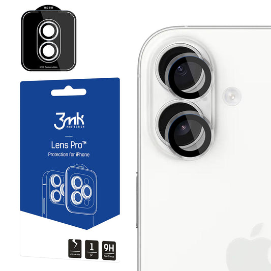 Film de protection Caméra Arrière 3MK Protection Pro pour Apple iPhone 17, Verre Trempé, Transparent