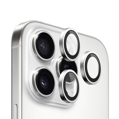 Blueo 99 Anti-Reflektierende HD Rückkamera-Schutzfolie für Apple iPhone 16 Pro Max / 16 Pro, Sicherheitsglas, Silber