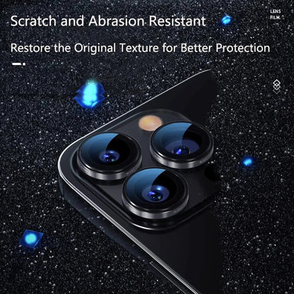 Blueo 99 Anti-Reflektierende HD Rückkamera-Schutzfolie für Apple iPhone 16 Pro Max / 16 Pro, Sicherheitsglas, Silber