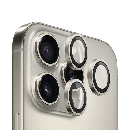 Blueo 99 Anti-Reflektierende HD Rückkamera-Schutzfolie für Apple iPhone 16 Pro Max / 16 Pro, gehärtetes Glas, Metallic Grau