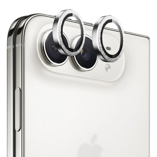 Protection pour caméra arrière Blueo Diamond pour Apple iPhone Duo, verre trempé, argentée