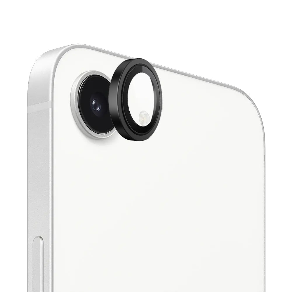 Schutzfolie für die Rückkamera Blueo Metal Frame für Apple iPhone 17e / 16e, gehärtetes Glas, schwarz