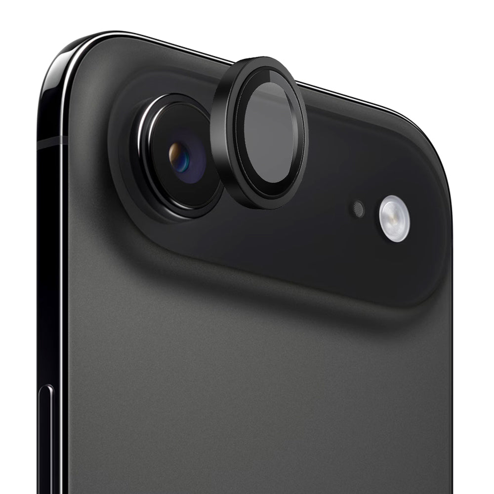 Film de protection Caméra Arrière Blueo Metal Frame pour Apple iPhone 17 Air, Verre Trempé, Noir