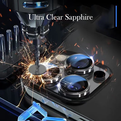 Blueo Sapphire Crystal Rückkamera-Schutzfolie für Apple iPhone 16 Pro Max / 16 Pro, gehärtetes Glas, mehrfarbig