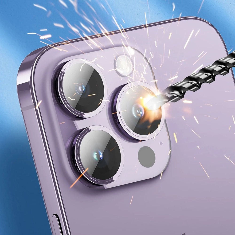 Blueo Sapphire Crystal Rückkamera-Schutzfolie für Apple iPhone 16 Pro Max / 16 Pro, gehärtetes Glas, mehrfarbig