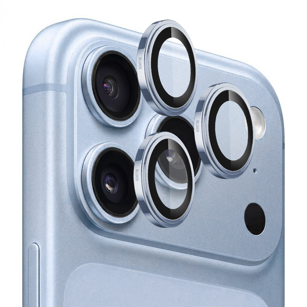 Protection pour caméra arrière Blueo Sapphire Crystal pour Apple iPhone 18 Pro / 18 Pro Max, verre trempé, bleu pâle