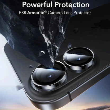ESR Armorite Rear Camera Protector for Apple iPhone 17 / 16 Plus / 16, Tempered Glass, Set of 2 Pieces, Black