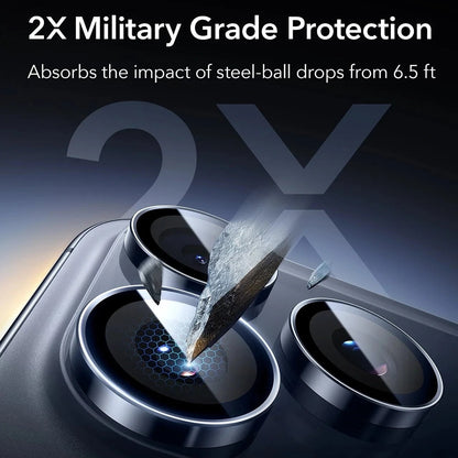 ESR Armorite Rear Camera Protector for Apple iPhone 17 Pro Max / 17 Pro / 16 Pro Max / 16 Pro, Tempered Glass, Blue