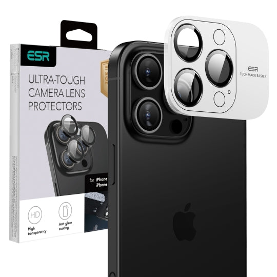 ESR Armorite Rear Camera Protector for Apple iPhone 17 Pro Max / 17 Pro / 16 Pro Max / 16 Pro, Tempered Glass, Black