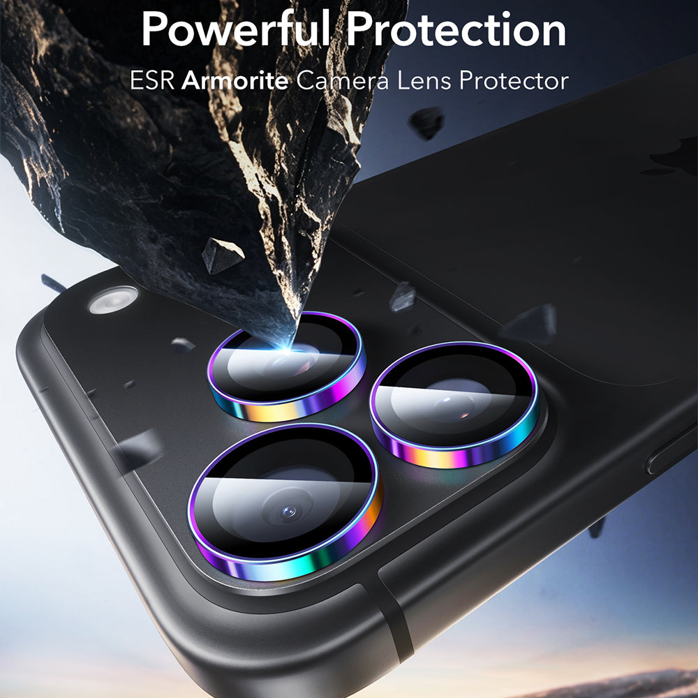 Schutzfolie für die Rückkamera ESR Armorite für Apple iPhone 18 Pro / 18 Pro Max, gehärtetes Glas, mehrfarbig
