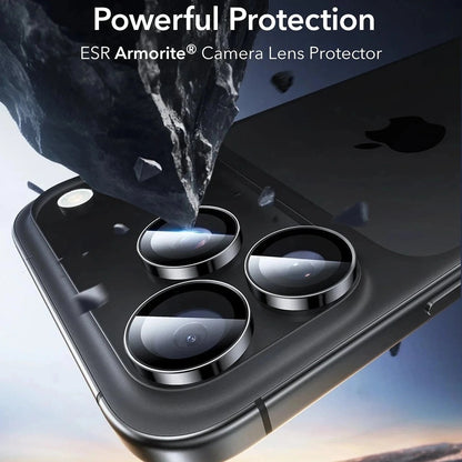 Film de protection pour caméra arrière ESR Armorite pour Apple iPhone 18 Pro / 18 Pro max, Verre trempé, Noir