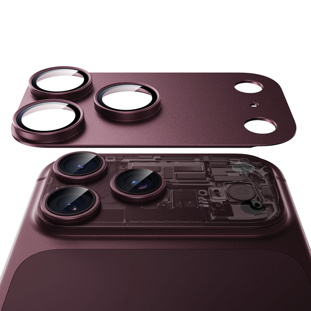 ESR Armorite Pro Rückkamera-Schutzfolie für Apple iPhone 18 Pro Max, gehärtetes Glas, Dunkelrot
