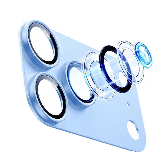 Film de protection pour caméra arrière ESR Armorite Pro pour Apple iPhone 18 Pro, Verre trempé, Bleu