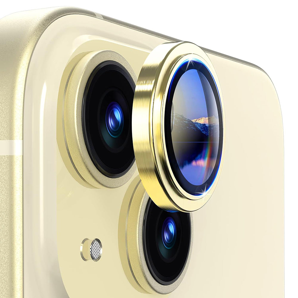 Film de protection pour caméra arrière Lito S+ pour Apple iPhone 14, Verre trempé, Jaune
