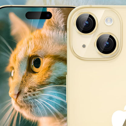 Film de protection pour caméra arrière Lito S+ pour Apple iPhone 14, Verre trempé, Jaune